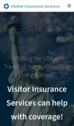 How visitorinsuranceservices.com looks like on a mobile device such as an iPhone.