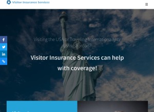How visitorinsuranceservices.com looks like on a tablet such as an iPad.