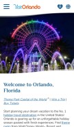 How visitorlando.com looks like on a mobile device such as an iPhone.