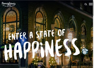 How visitpa.com looks like on a tablet such as an iPad.