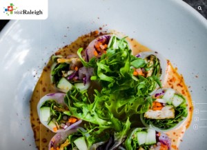 How visitraleigh.com looks like on a tablet such as an iPad.