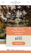 How visitsavannah.com looks like on a mobile device such as an iPhone.