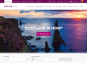 How visitscotland.net looks like on a tablet such as an iPad.