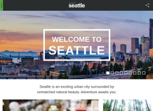 How visitseattle.org looks like on a tablet such as an iPad.