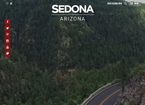 How visitsedona.com looks like on a tablet such as an iPad.