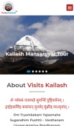 How visitskailash.com looks like on a mobile device such as an iPhone.