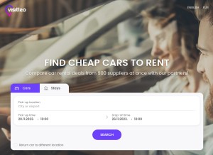 How visitteo.com looks like on a tablet such as an iPad.