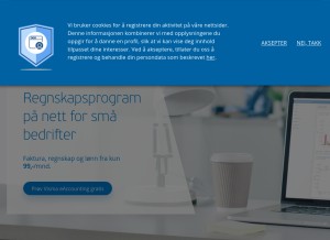 How visma.no looks like on a tablet such as an iPad.