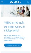 How visma.se looks like on a mobile device such as an iPhone.