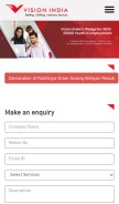 How vispl.co.in looks like on a mobile device such as an iPhone.