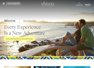 How vistana.com looks like on a tablet such as an iPad.