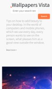 How vistapointe.net looks like on a mobile device such as an iPhone.