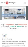 How visual-paradigm.com looks like on a mobile device such as an iPhone.