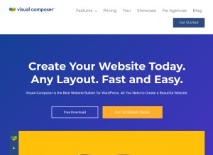 How visualcomposer.com looks like on a tablet such as an iPad.