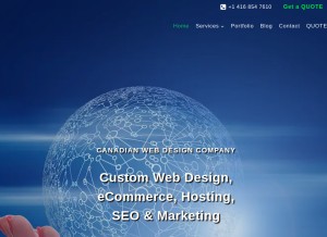 How visualdzign.com looks like on a tablet such as an iPad.
