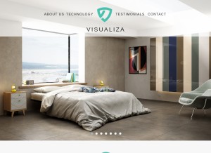 How visualizapro.com looks like on a tablet such as an iPad.