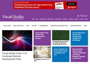 How visualstudiomagazine.com looks like on a tablet such as an iPad.