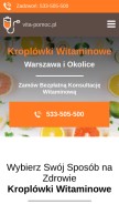 How vita-pomoc.pl looks like on a mobile device such as an iPhone.