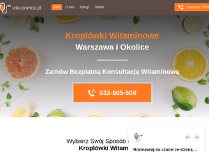 How vita-pomoc.pl looks like on a tablet such as an iPad.