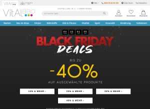 How vitalabo.de looks like on a tablet such as an iPad.