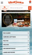 How vitalchoice.com looks like on a mobile device such as an iPhone.