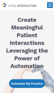 How vitalinteraction.com looks like on a mobile device such as an iPhone.