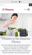 How vitamix.com looks like on a mobile device such as an iPhone.