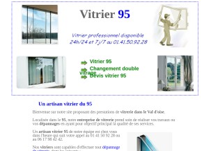 How vitrier-95.fr looks like on a tablet such as an iPad.