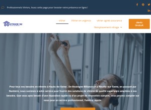 How vitrier-haut-de-seine.fr looks like on a tablet such as an iPad.