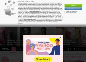 How viva.nl looks like on a tablet such as an iPad.