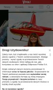 How viva.pl looks like on a mobile device such as an iPhone.