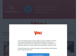 How viva.ro looks like on a tablet such as an iPad.
