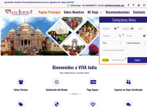 How vivaindia.com looks like on a tablet such as an iPad.