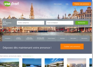 How vivastreet.be looks like on a tablet such as an iPad.