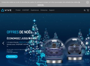 How vive.com looks like on a tablet such as an iPad.