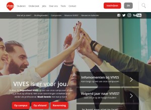How vives.be looks like on a tablet such as an iPad.