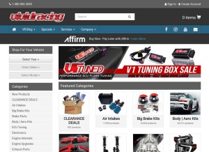 How vividracing.com looks like on a tablet such as an iPad.