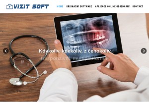 How vizit.cz looks like on a tablet such as an iPad.