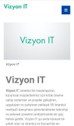 How vizyonit.com looks like on a mobile device such as an iPhone.
