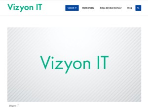 How vizyonit.com looks like on a tablet such as an iPad.