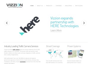 How vizzion.com looks like on a tablet such as an iPad.