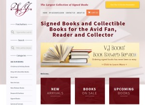 How vjbooks.com looks like on a tablet such as an iPad.