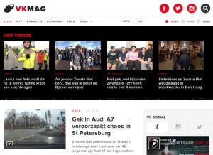 How vkmag.com looks like on a tablet such as an iPad.