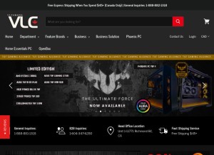 How vlcanada.com looks like on a tablet such as an iPad.