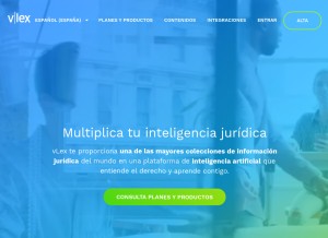 How vlex.es looks like on a tablet such as an iPad.