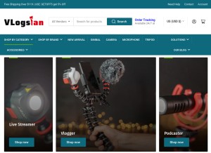 How vlogsfan.com looks like on a tablet such as an iPad.