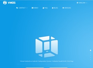 How vmos.com looks like on a tablet such as an iPad.