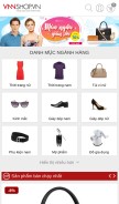 How vnnshop.vn looks like on a mobile device such as an iPhone.