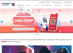 How vnpay.vn looks like on a tablet such as an iPad.