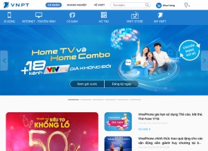 How vnpt.vn looks like on a tablet such as an iPad.